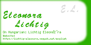 eleonora lichtig business card